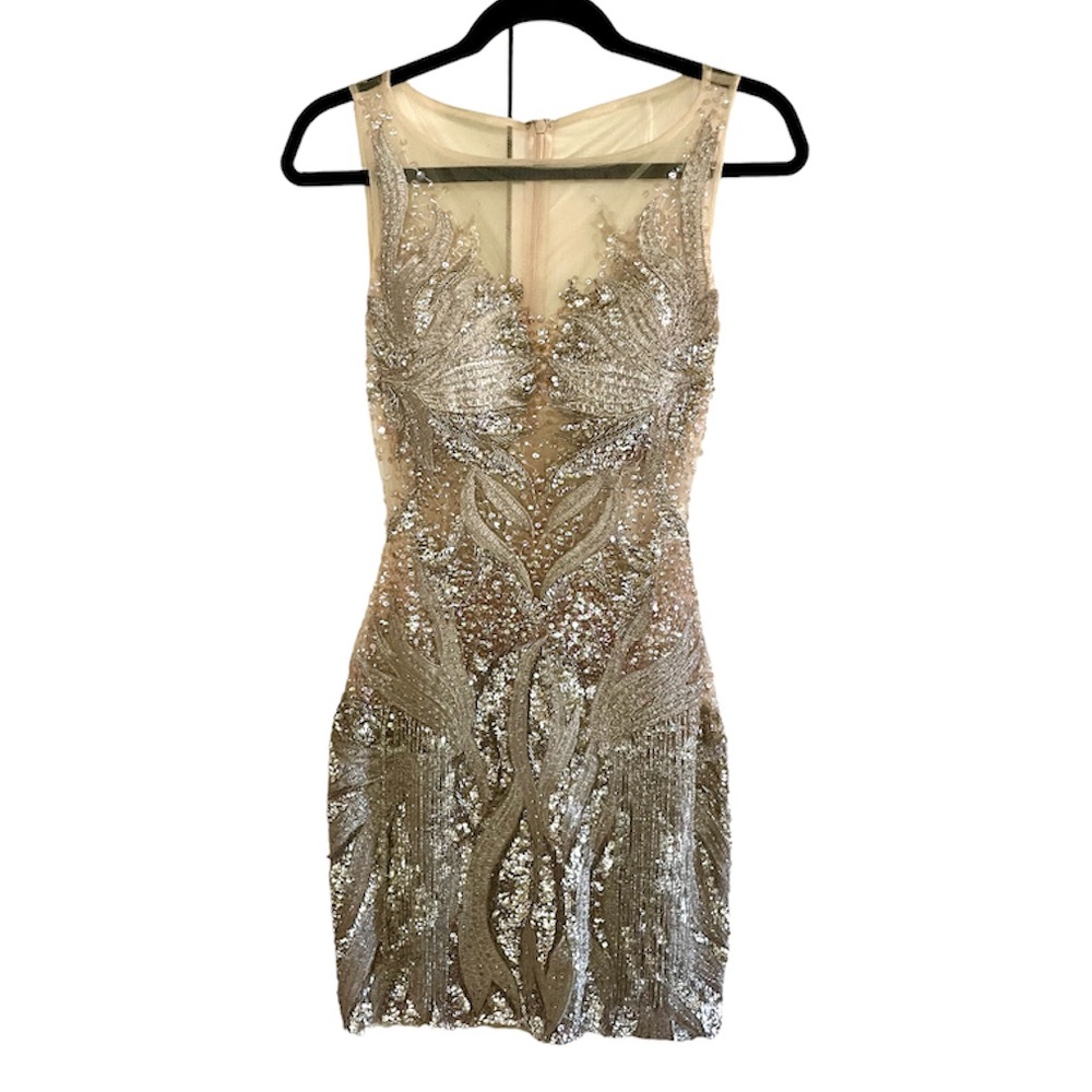 Sequin Embroidered Jovani Cocktail Dress
